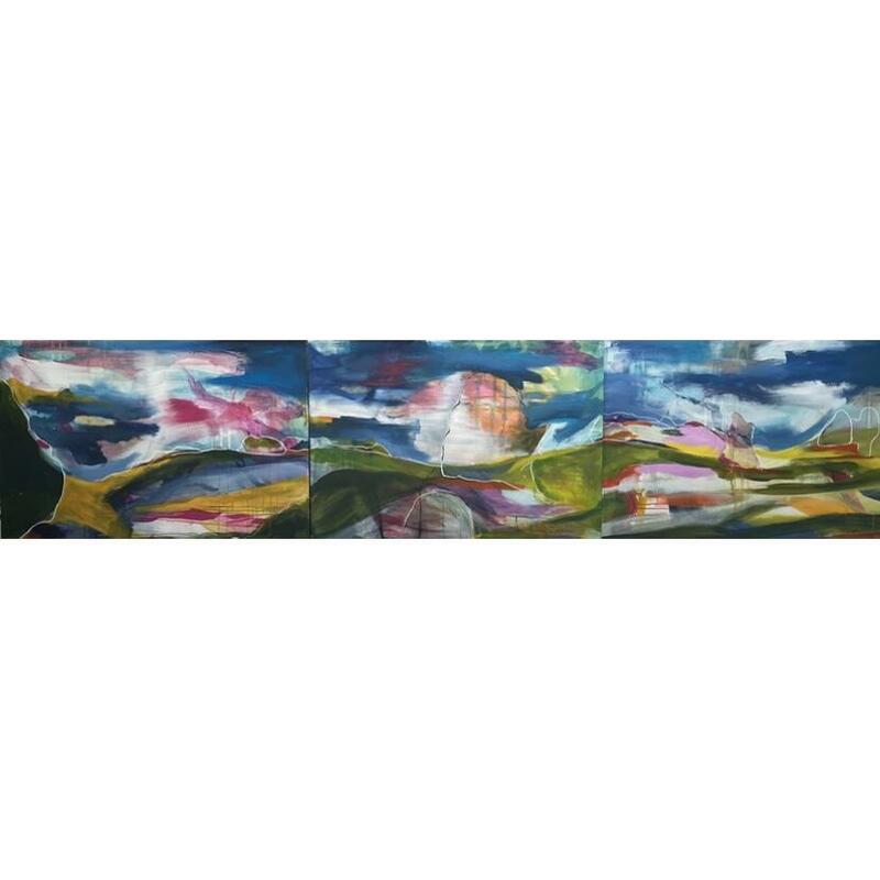 South Downs large Triptych