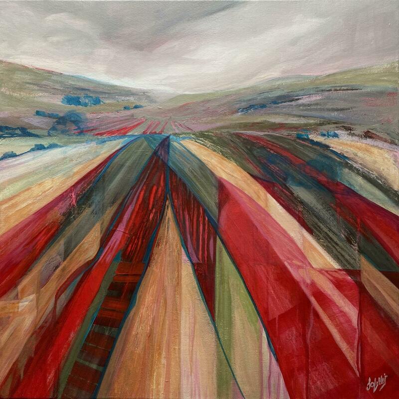 'Above and Beyond', striped fields along The Ridgeway