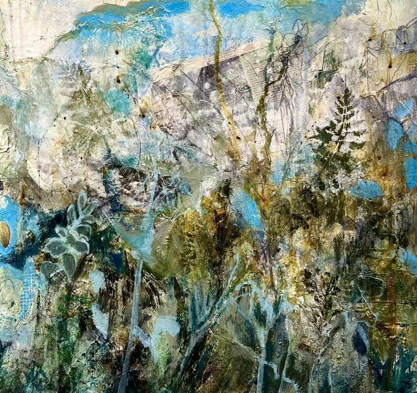 Turquoise Mountain Boxed canvas 70cmx 100cm