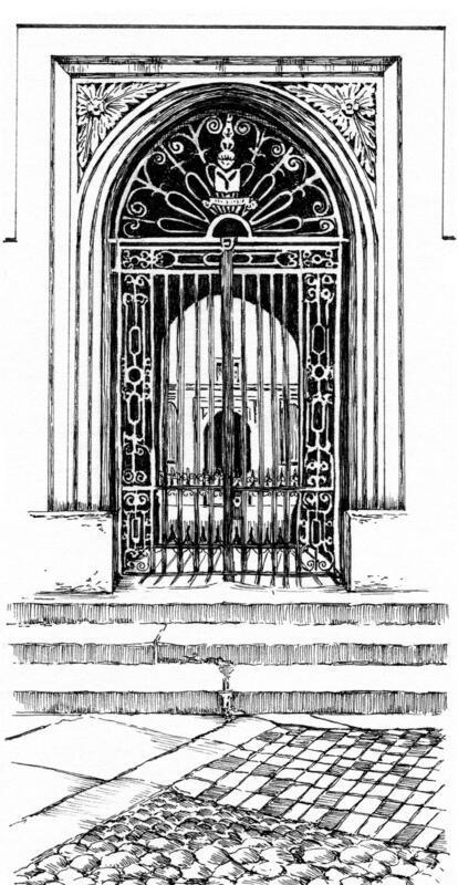 Silent Oxford- Bodleian gate pen and ink
