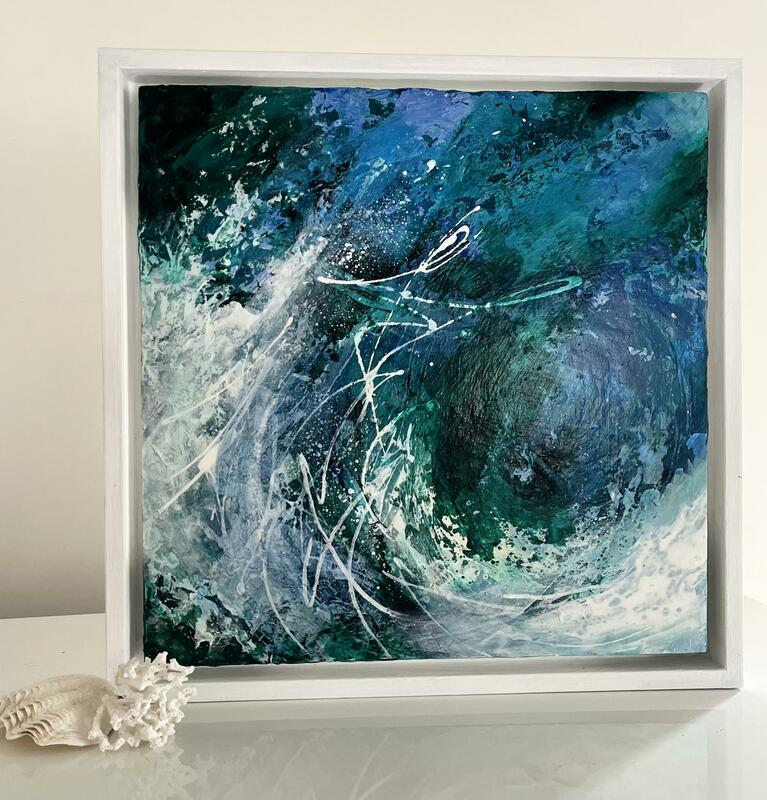 ‘Gale Force’ Acrylic painting on board. 30cm x 30cm plus frame £215