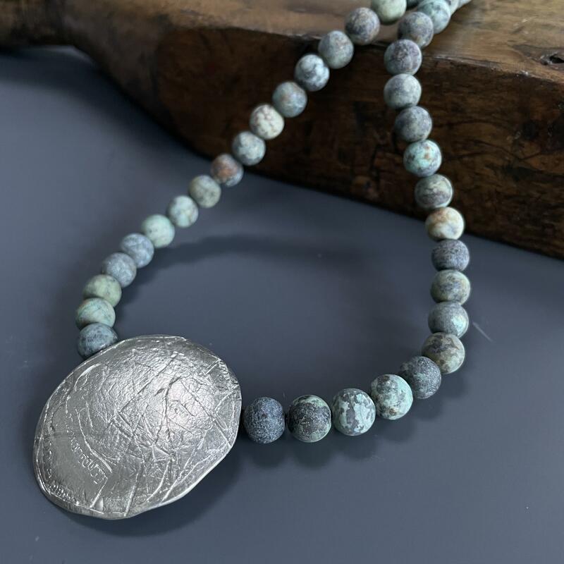 Fragment and Turquoise necklace by Kate Wilkinson