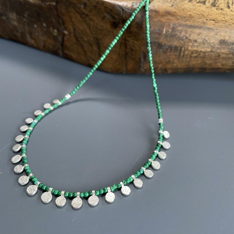 Nugget and Malachite necklace by Kate Wilkinson