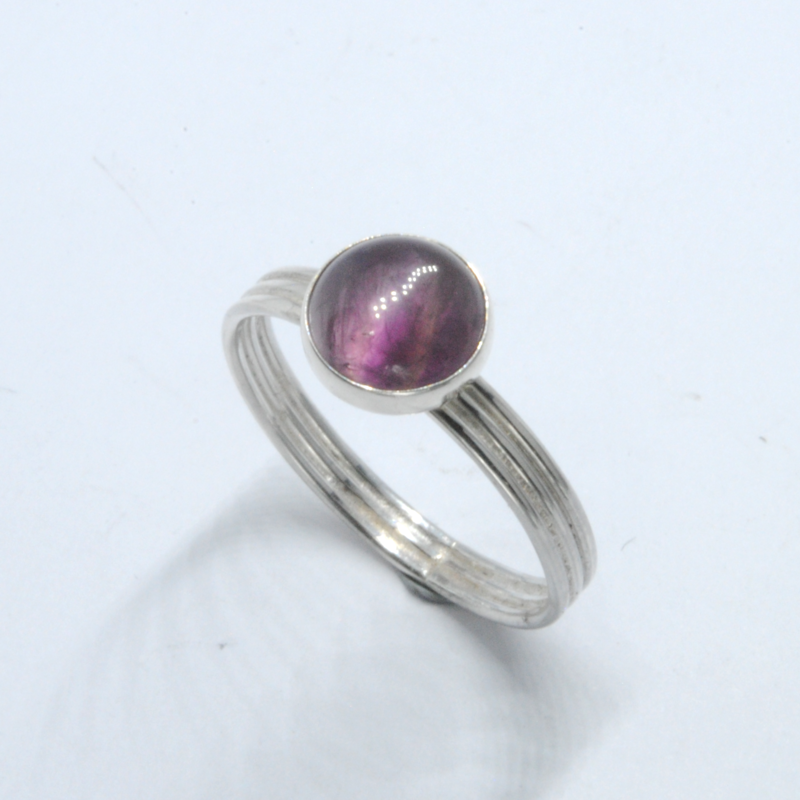 Amethyst and Silver Ring