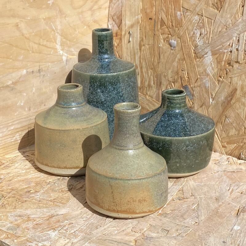 stoneware bottle vases