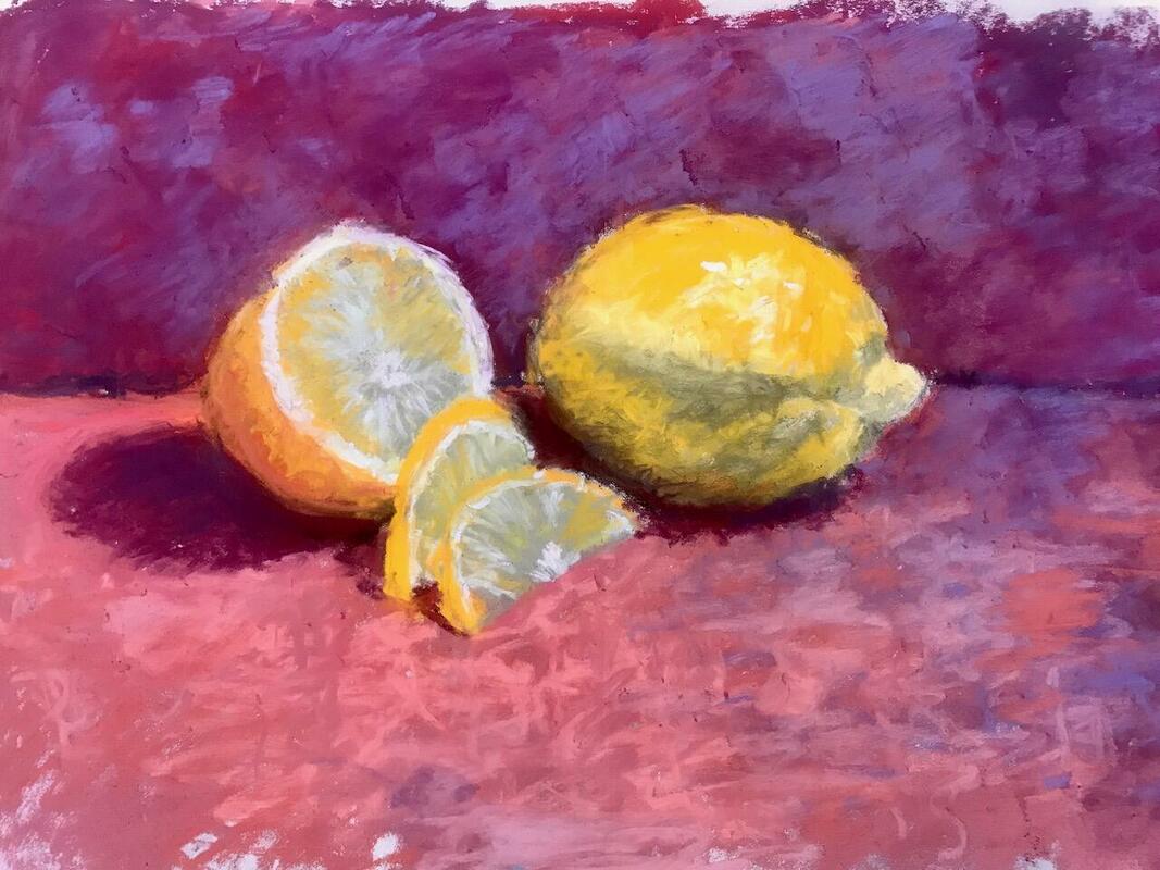 Bittersweet Lemons - Chalk Pastel on Paper
