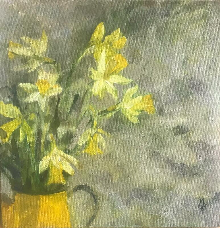 More Daffs - Oil on Canvas
