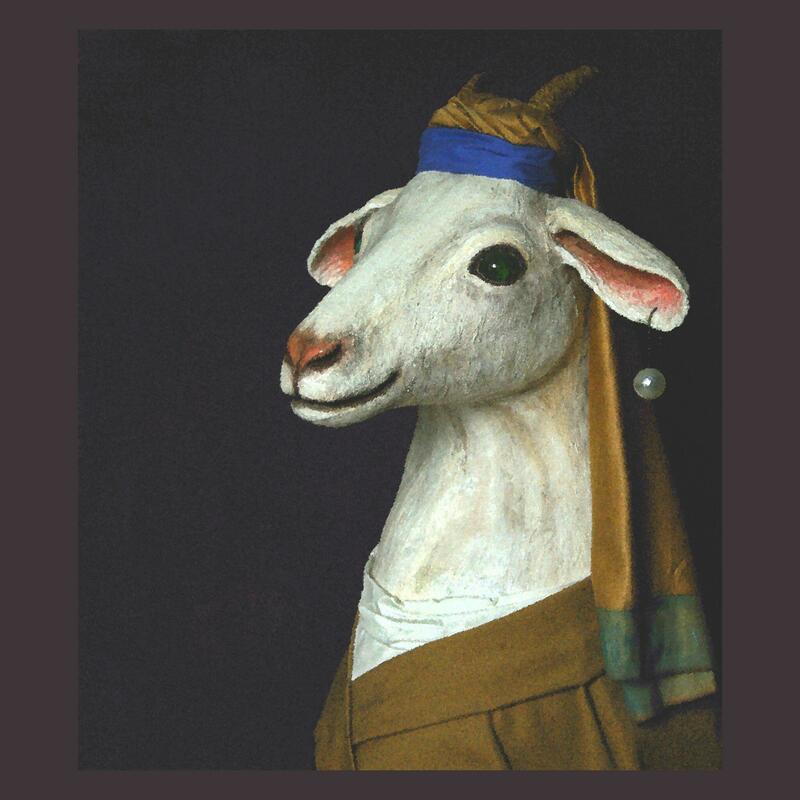 Goat with a Pearl Earring            47x33x28cm