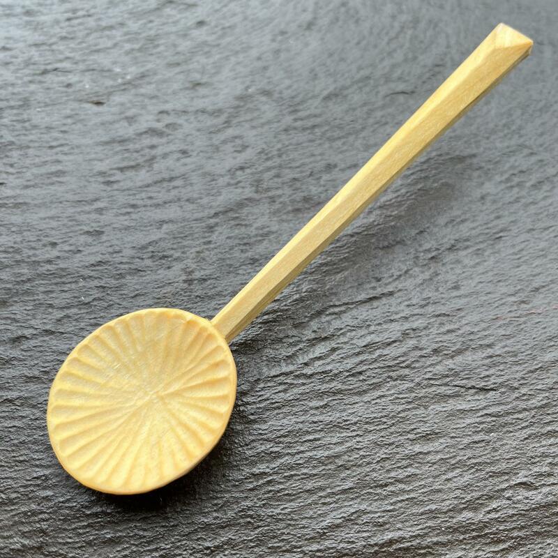 Sycamore Spoon with fluted bowl.