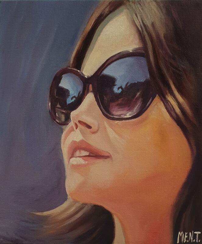 'Shades of Jenna' Oil portrait of Jenna Coleman