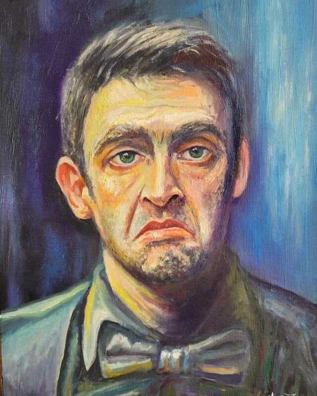 'The Rocket' Oil painting portrait of Ronnie O'Sullivan