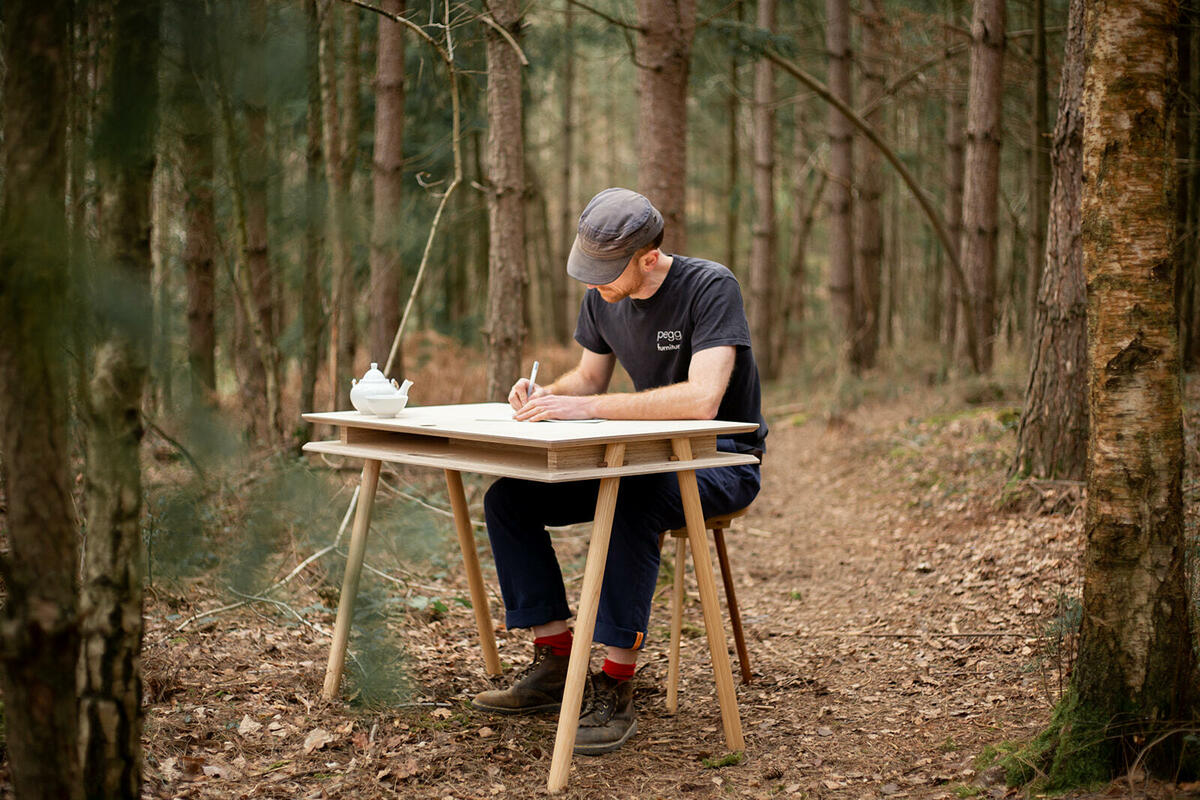 Pegg Desk - easy to build, move and store, so you can be home anywhere