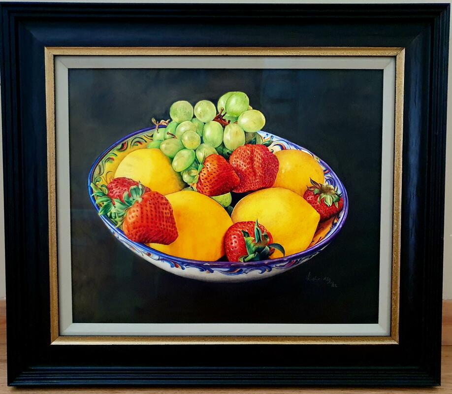 Lemon & Sugar High, framed, 50x55cm