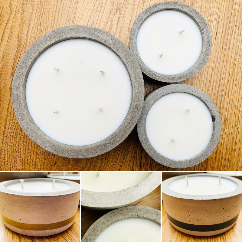 Handmade Concrete Scented Candles 