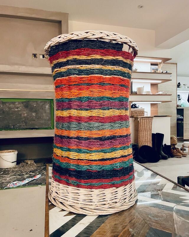 Rustiqueified laundry basket.