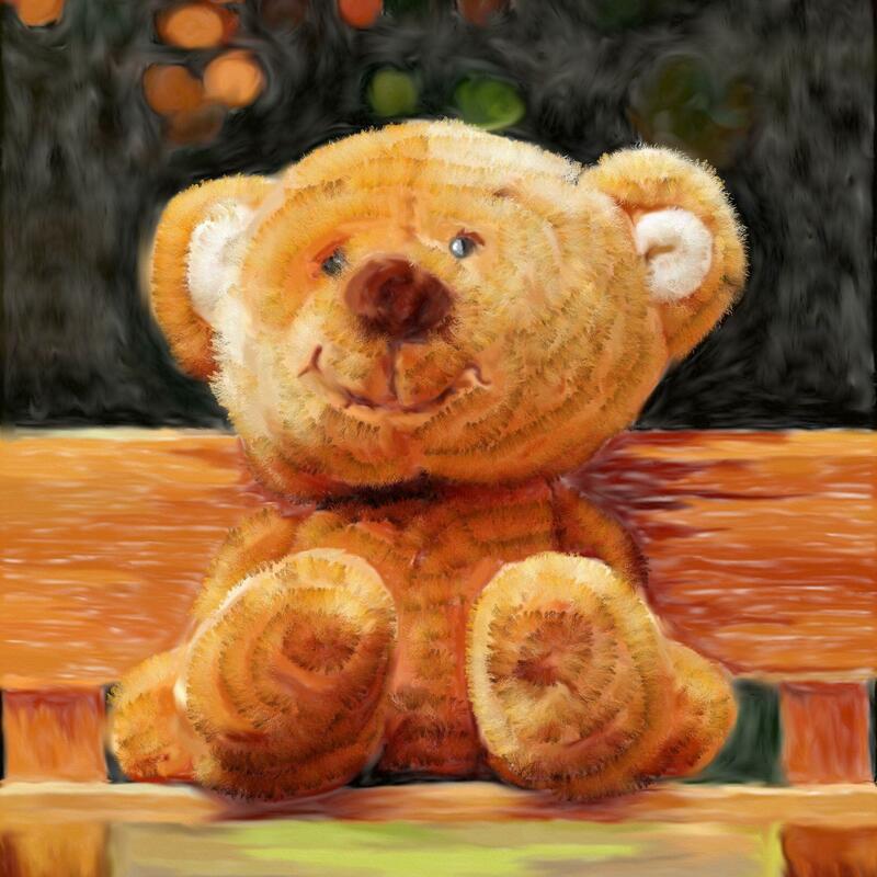 Teddy Bear - digital watercolour