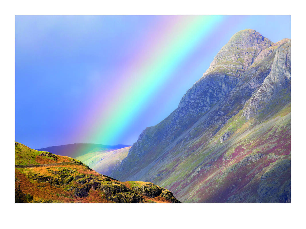 Rainbow over Great Langdale, Lake District