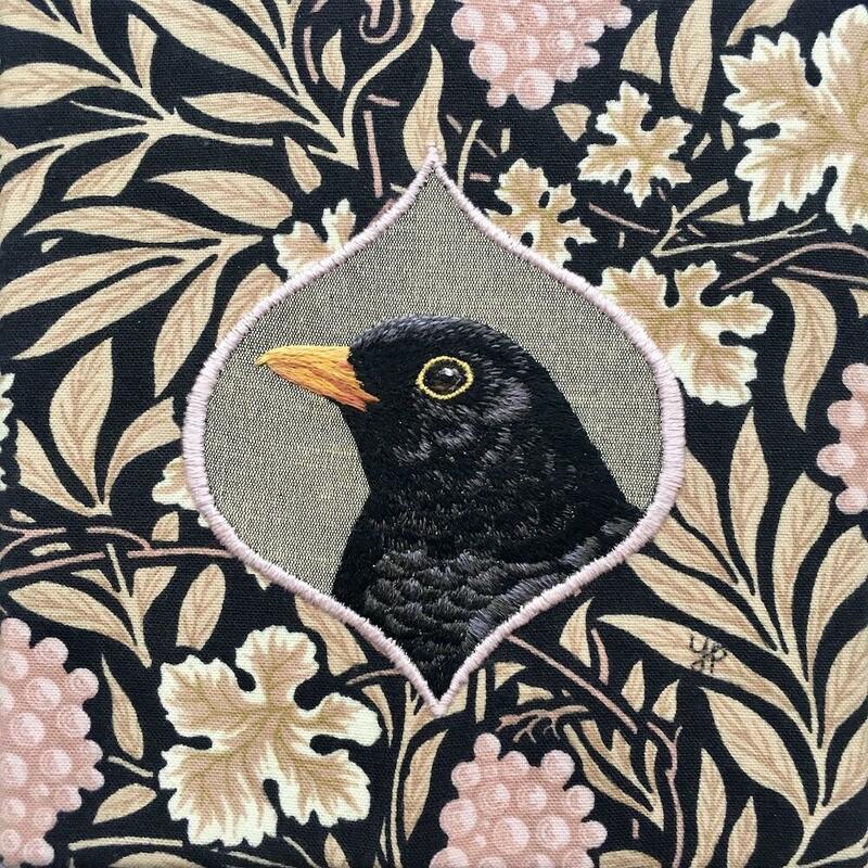 Blackbird - hand embroidery
