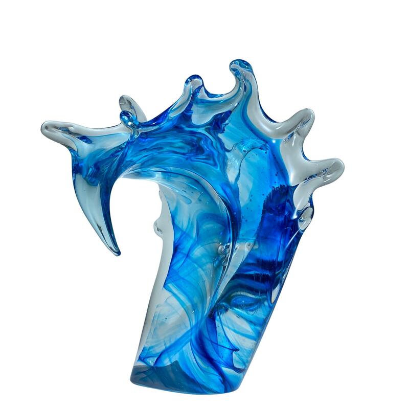 Glass Dancing Wave in Capri by Alison Vincent Glass