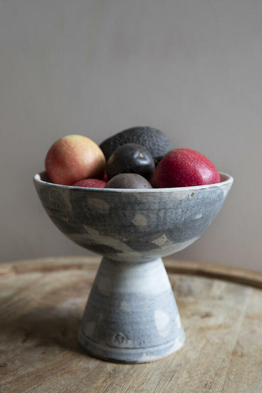 Fruit Bowl wit painted slip by Etta Rain Ceramics