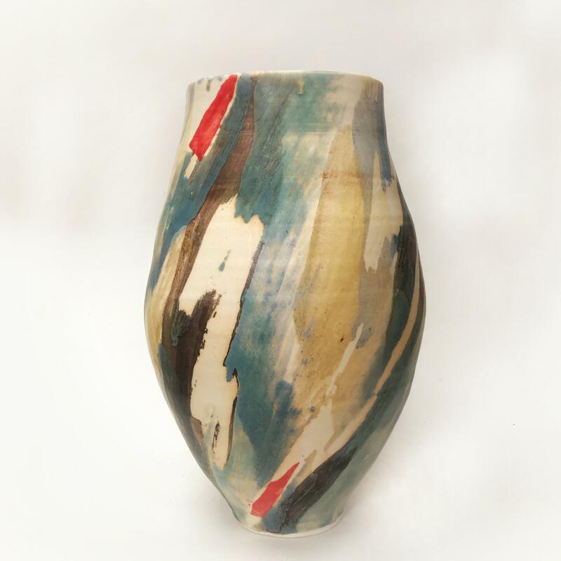 large vase with abstract glazing