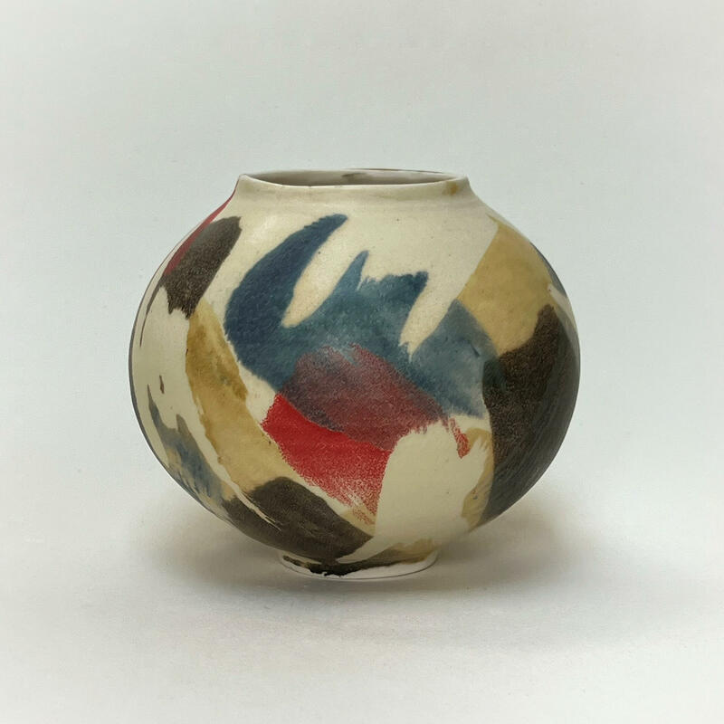pot with abstract glazing
