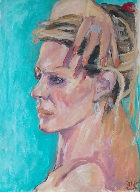 Title :    PORTRAIT OF LIFE MODEL 1      This is an Acrylic on Paper work.