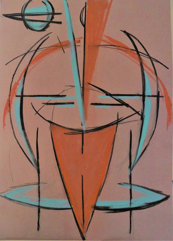 Title :    ABSTRACT 17      This is a Charcoal and Pastel on Paper work.