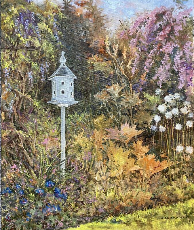 Dovecot and Alliums, oil