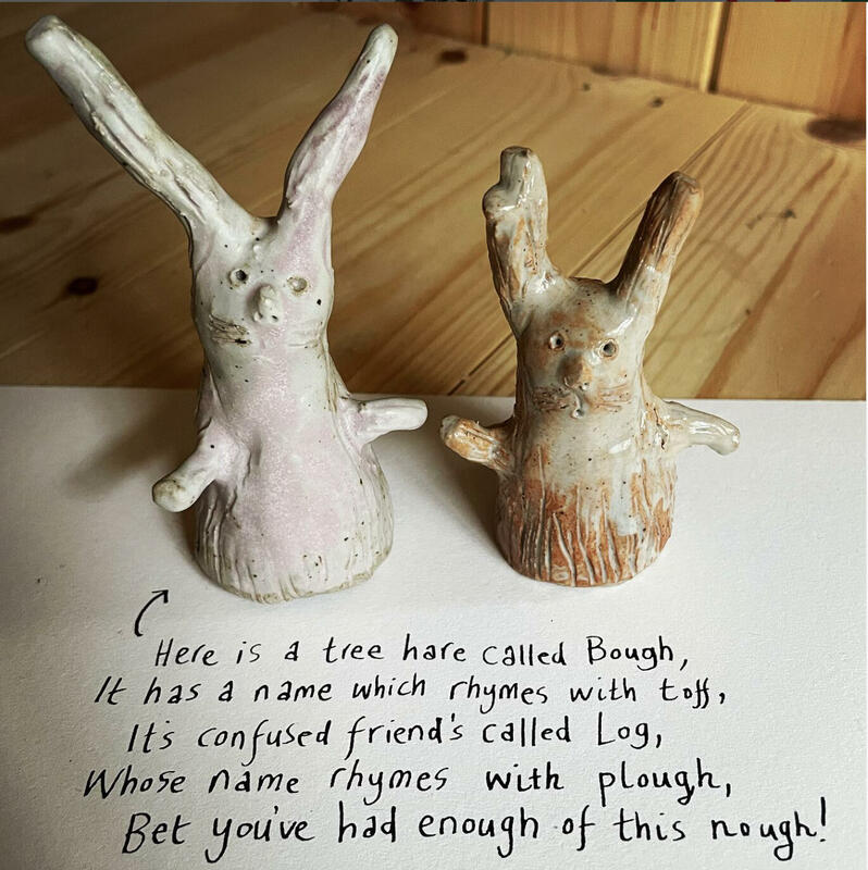 Ceramic Tree Hare characters