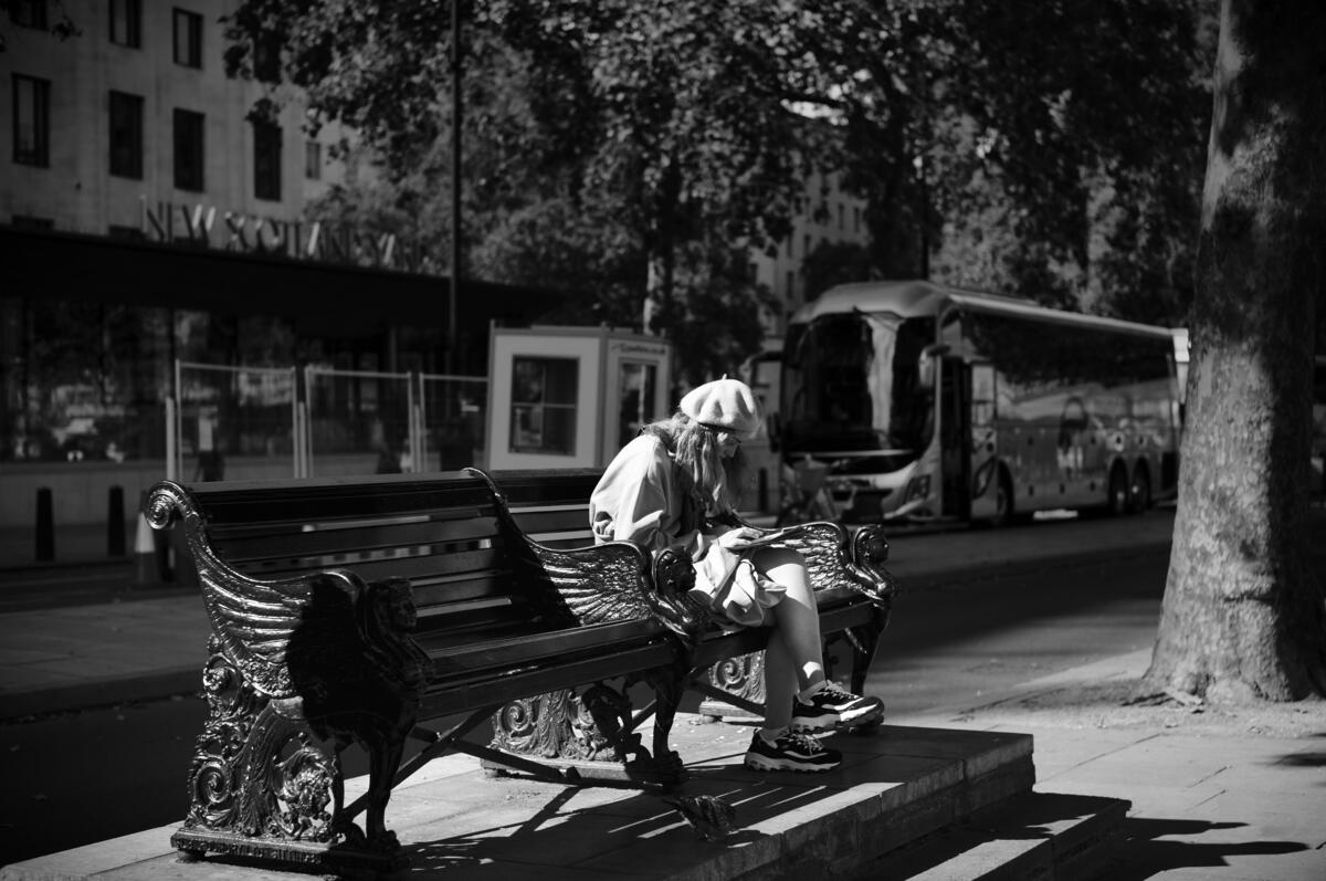 Girl on a Bench