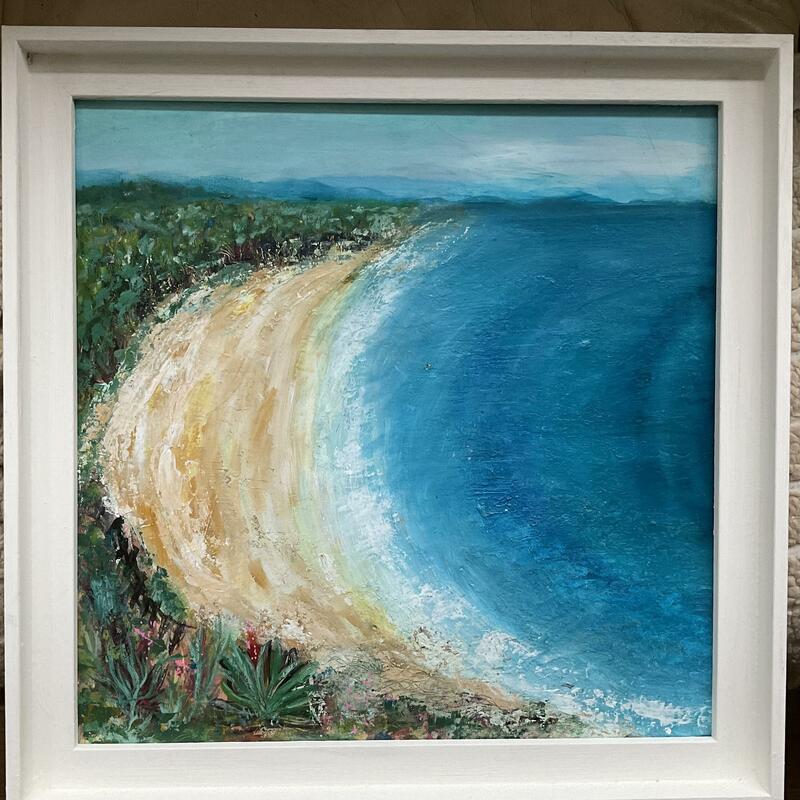 The Wave: Acrylic on Board 56cm x56cm framed 