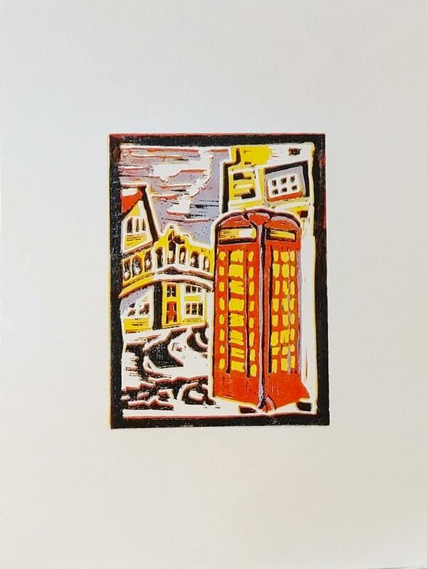 Oxford Calling - Limited Edition Reduction Lino Print