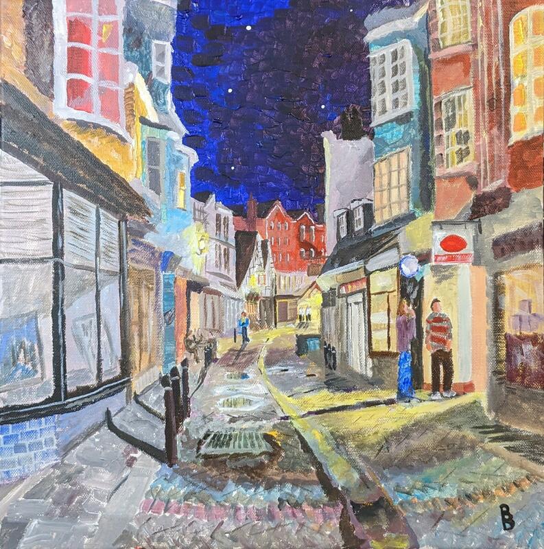 Hastings Nocturne No 2 - Acrylic on canvas