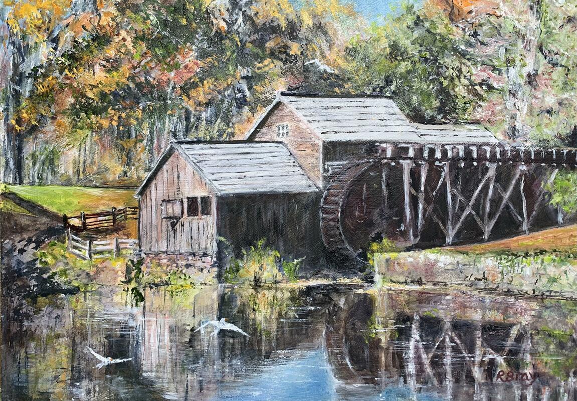 Mill and pond