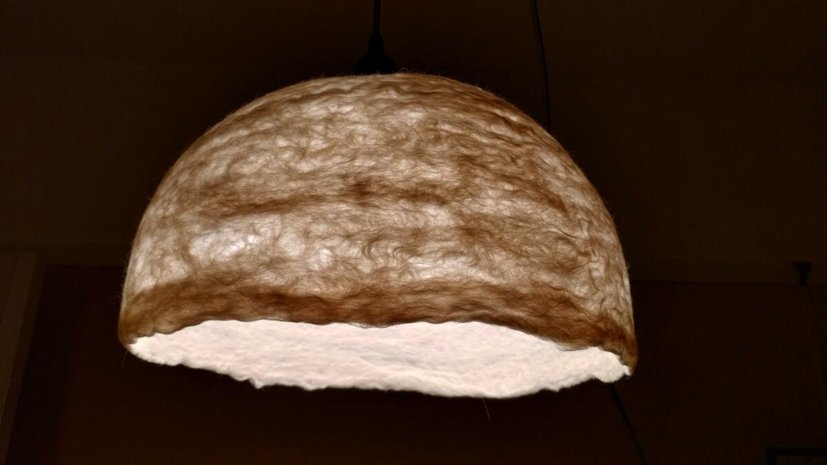 Felted lampshade