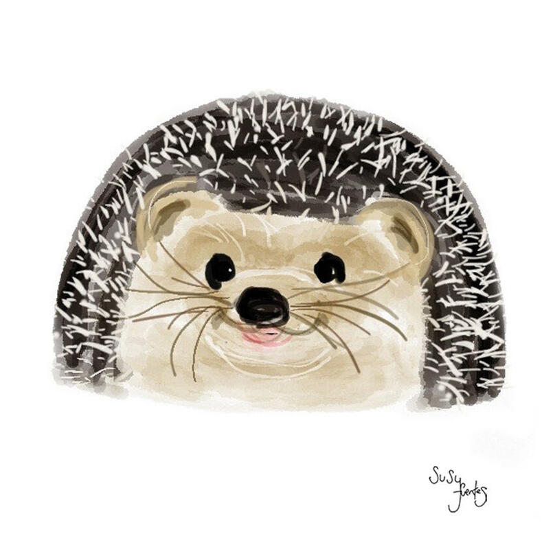 Happy Hedgehog by Susy Fuentes