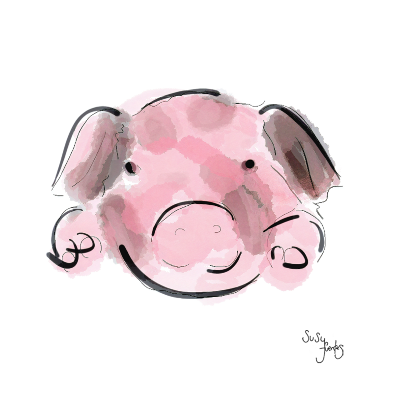 Playful Piggy by Susy Fuentes