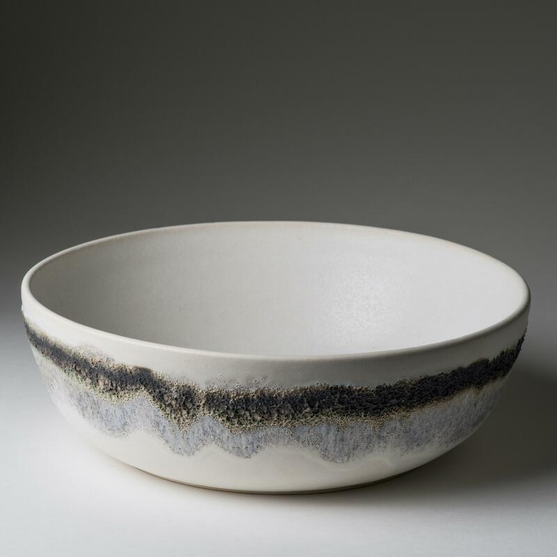 large bowl with volcanic band 25cm x 8  £100