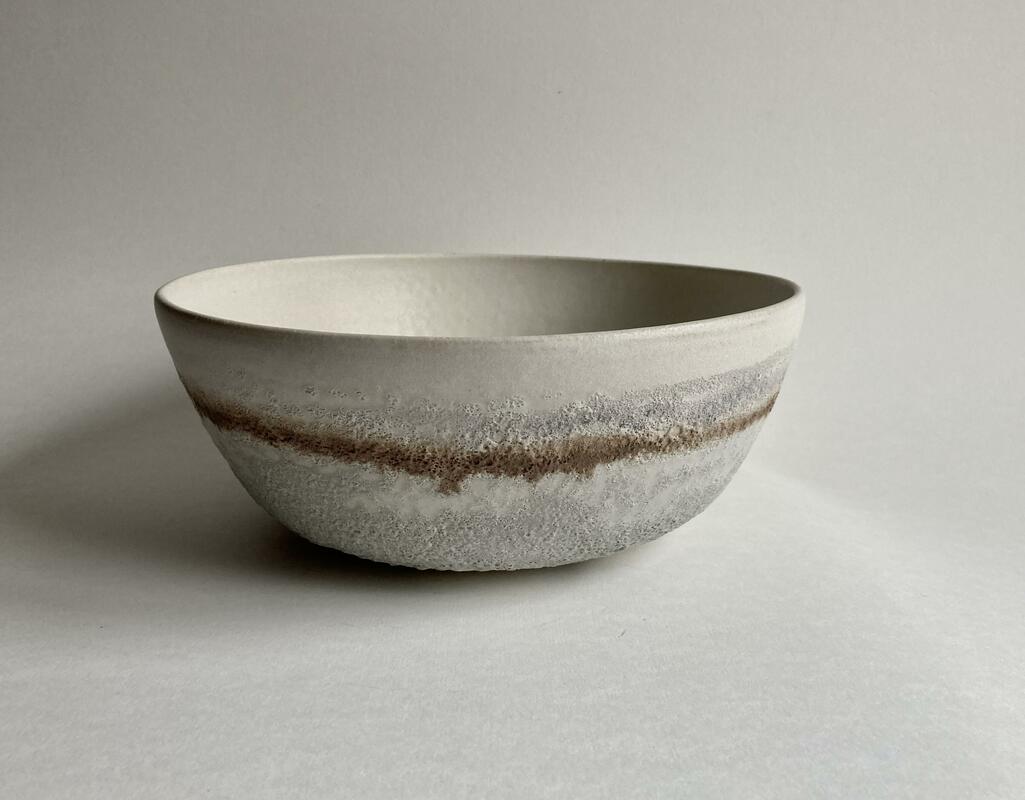 large bowl with volcanic glaze 24x 10cm  stoneware £65