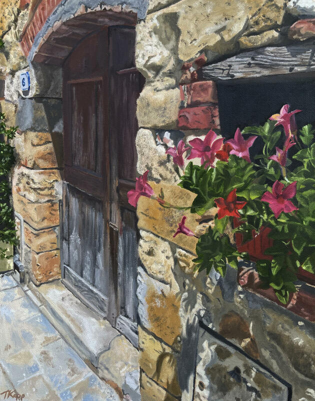 A Tuscan Door. Oil on Canvas, 14" x 18", £250