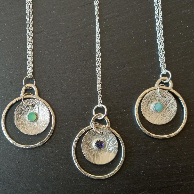 Selection of pendants with small gemstones