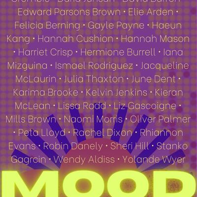 poster for mood with artists names and logos for ovada, artweeks, objects of use, and oxford city council
