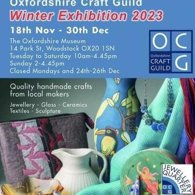 Quality handmade crafts from over 20 local makers, all members of the Oxfordshire Craft Guild. A long-running show of jewellery, ceramics, textiles, glass and much more.
