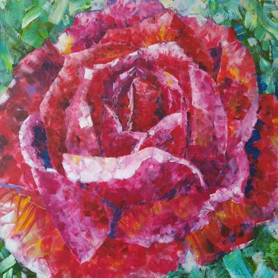 Rosa Braveheart. Acrylic on canvas.