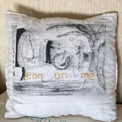 Colograph cushion "Lean on Me"