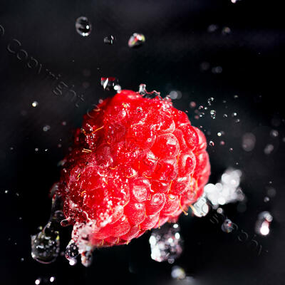 Fruit water splash photography