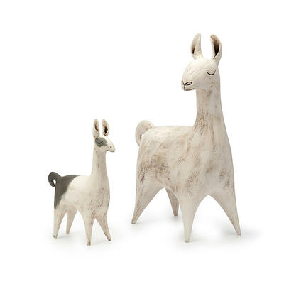 ceramic Llamas 30 & 50 cm H. £280 & £130