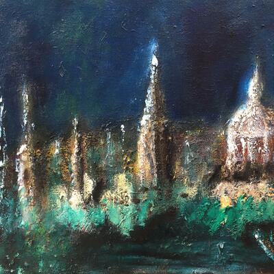 Oxford Winter - £230 - Oil on canvas - 23x30.5 cm