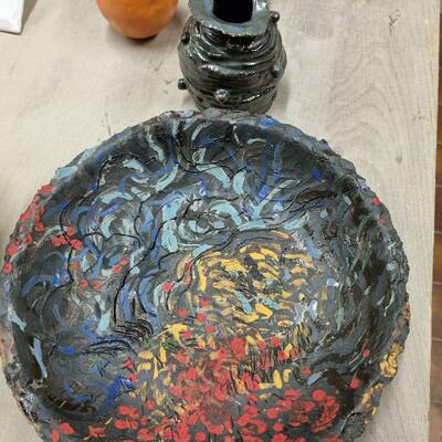 'Platter after Van Gogh' I enjoy using ceramic as a vehicle for mark  making